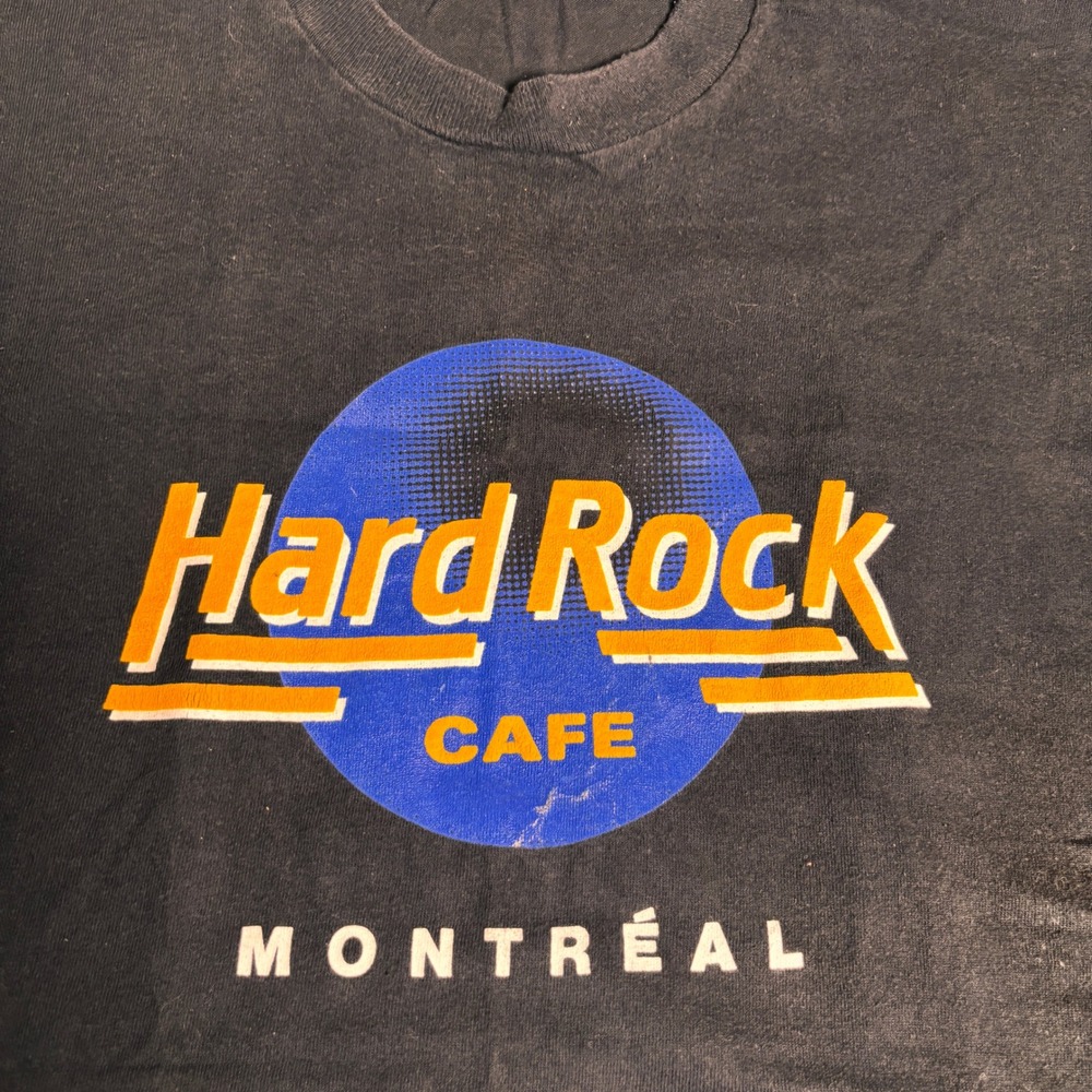 Vintage Hard Rock Cafe Montreal T-Shirt Mens XL Black Limited Excellent